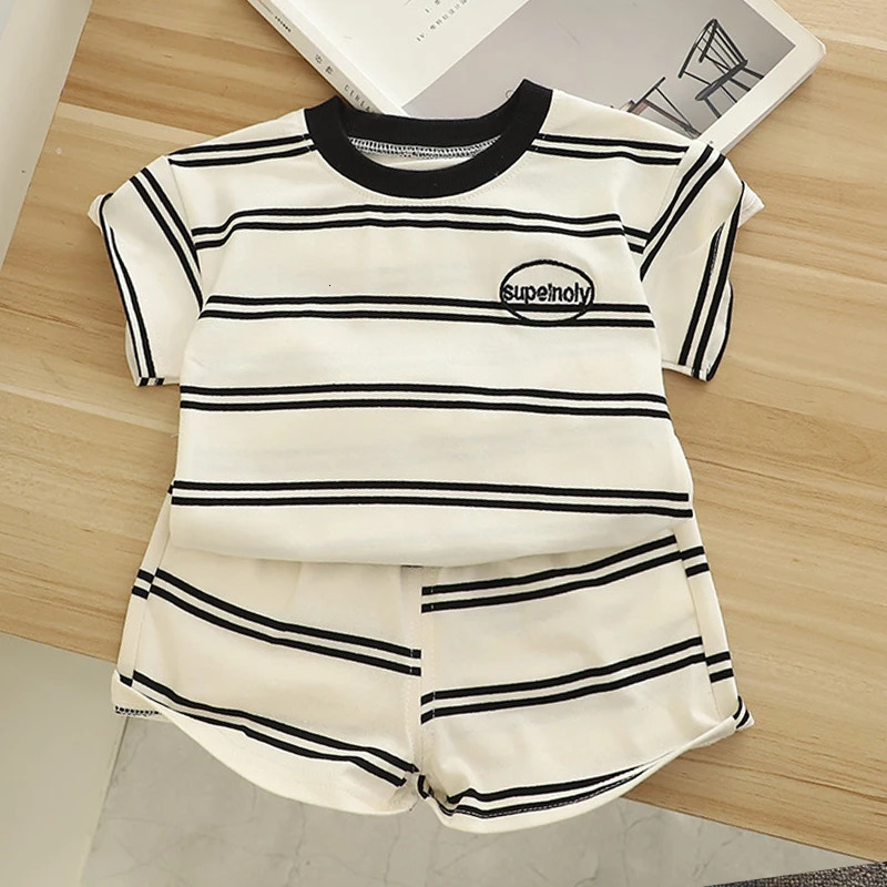 Children Clothing mother Kids Clothes Childrens Sets Boys T-shirt Shorts Summer Cotton Short sleeve fashion Suit2PCS 250325
