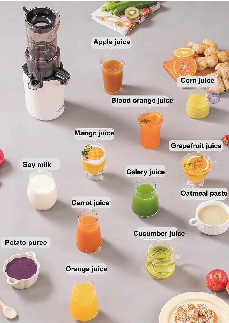 200W electric slow juicer automatic large-diameter orange juice machine orange juice machine remaining juice separation juice machine 2L Z250326