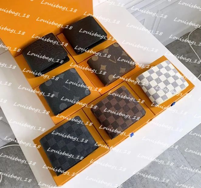 10A Top Quality New Fashion Women and Men Designer Leather Purse Wallet Retro Letter flower printing cards and coins card holder For Men Classic With Box