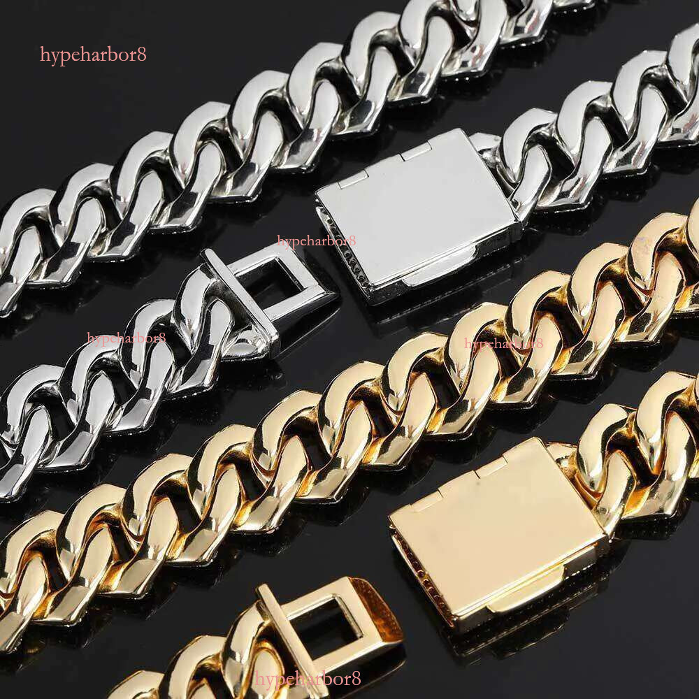 Wholesale Vvs Moissanite Dia Hip Hop Jewelry Necklace 20mm Ice Out Miami Cuban k Chain S Sier Bracelet