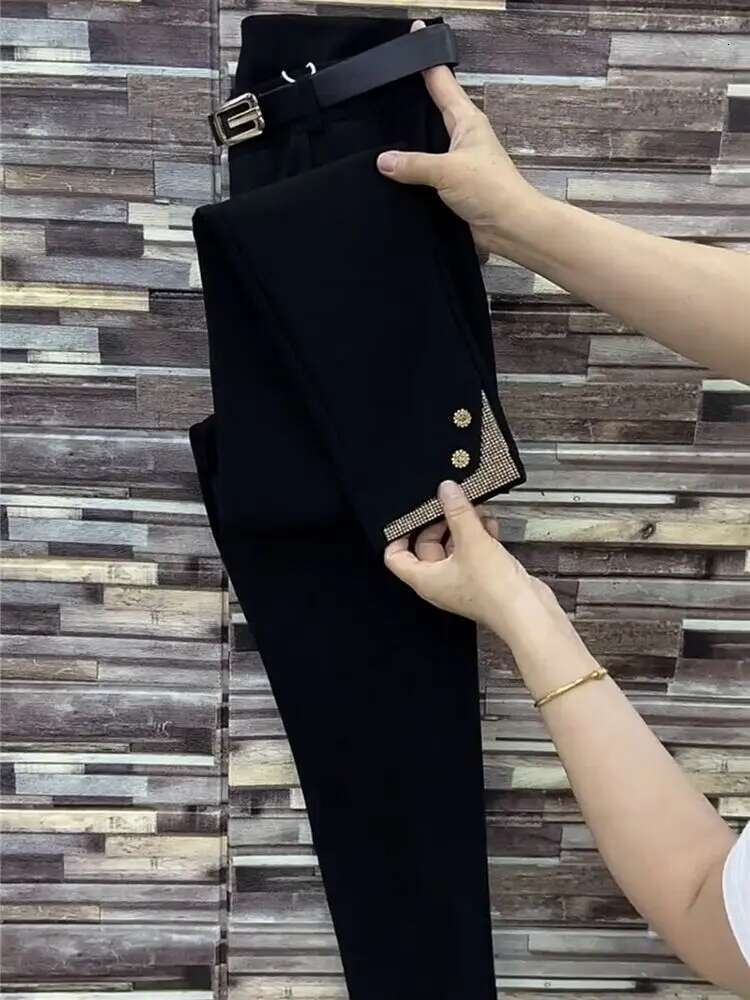 Women's 2024 Spring Autumn New Rhie Slim High Waist Casual With European Goods And Versatile Suit Pants