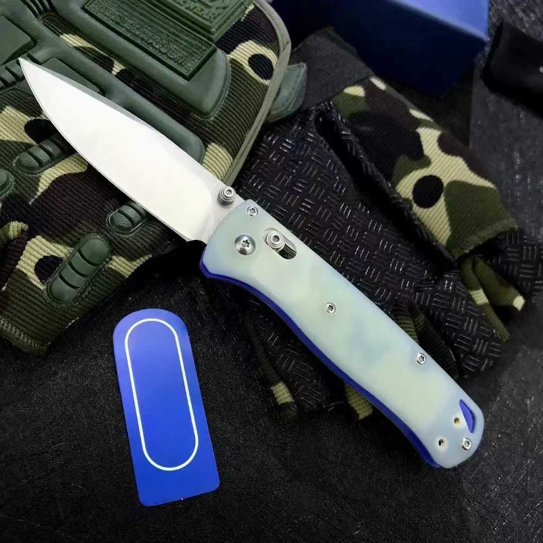 BM 535 Folding Knife G10 Handle Satin Flat Blade Outdoor Pocket Hunting Self Defense Portable Camping Fishing Multi Tool KnifeXJ250326