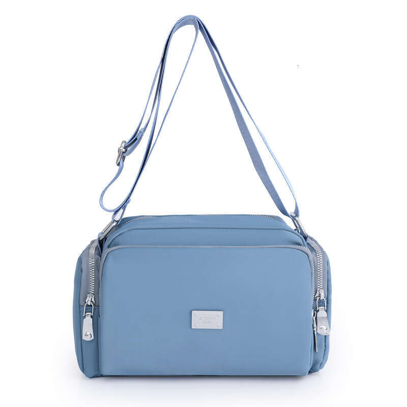 dd New Women's Nylon Fabric Simple and Fashionable Wide Shoulder Strap Crossbody Large Capacity Lightweight Small Square Bag