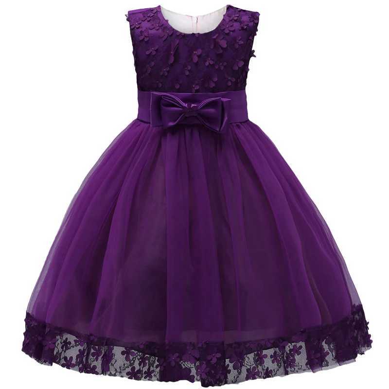 Lace Girl Wedding Par Dress Girl Birthday Baby Childrens Clothing Evening Ball Dress Youth Tank Top Clothing W250326