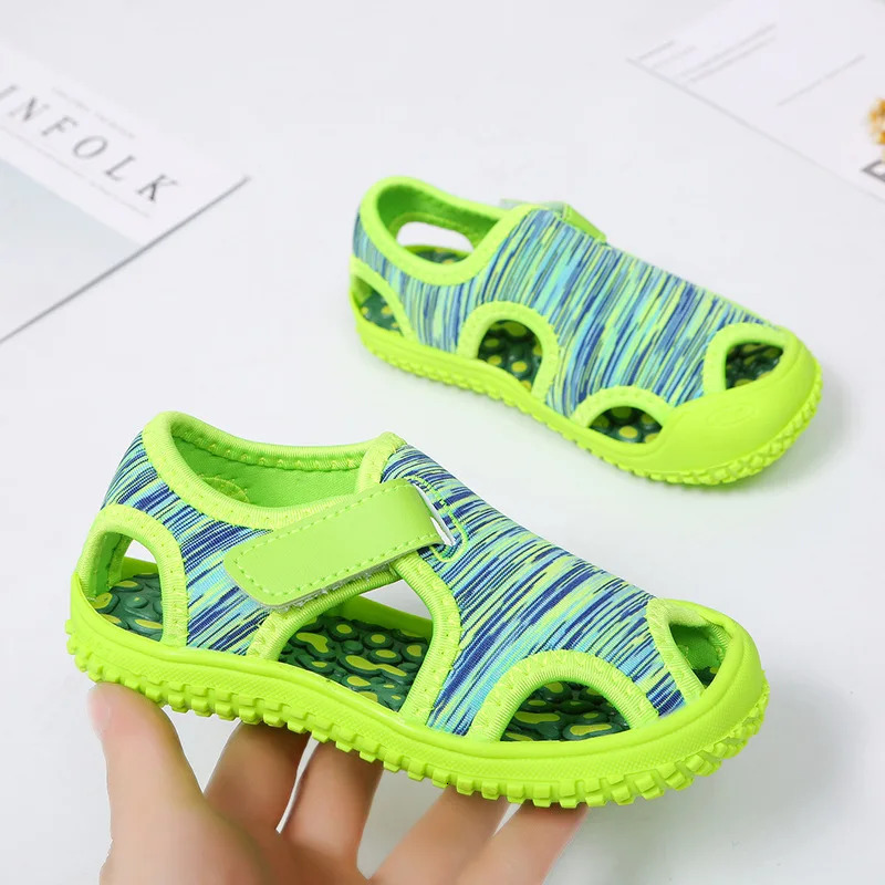 Summer Baby Boys Sandals Children Beach Sandals Soft Bottom Unisex Girls Non-slip Infant Shoes Kids Outdoor Anti-collision Shoes 250326