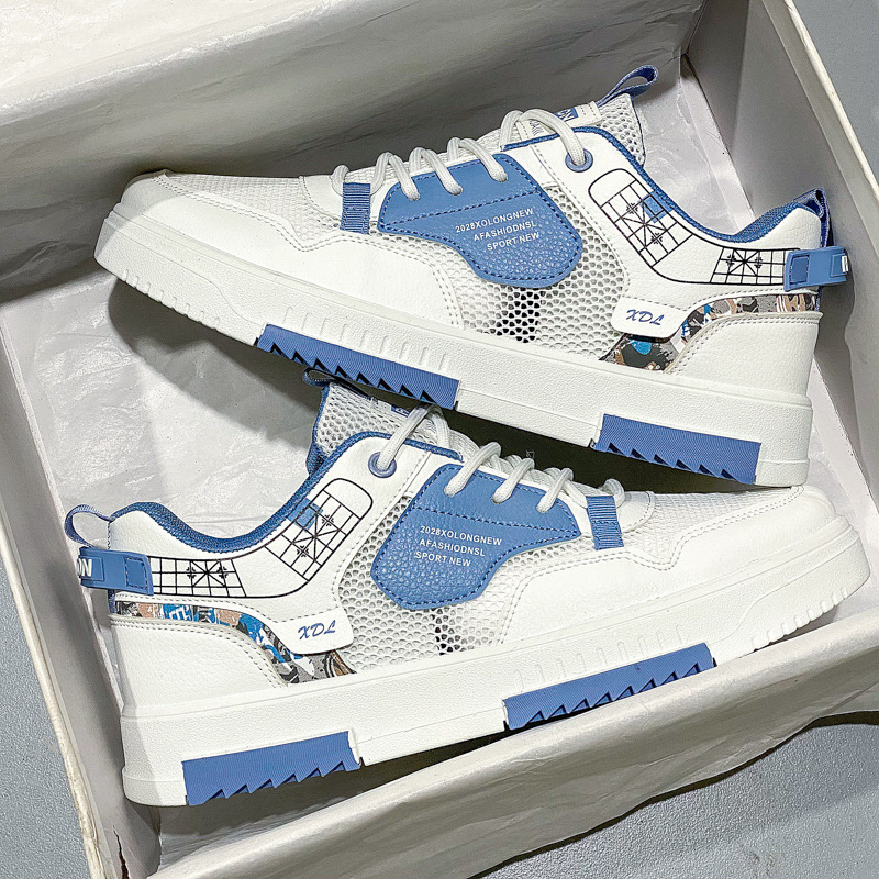 2025S New Trend Designer Spring Breathable Thin Mesh Versatile Sports And Leisure Small White Board Men S Trendy Shoes