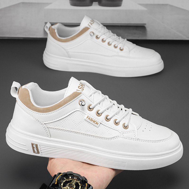 2025S New Trend Designer Men S New Spring Men S Breathable White Sports Leisure Board Shoes Versatile And Fashionable Trendy Shoes For One Foot On