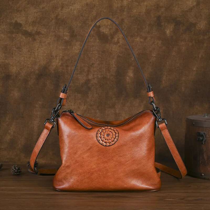 MOTAORA New Small Vintage Women's Shoulder Tote Bag Casual Genuine Leather Handbag Fashion Cowhide Underarm Crossbody Bags Purse