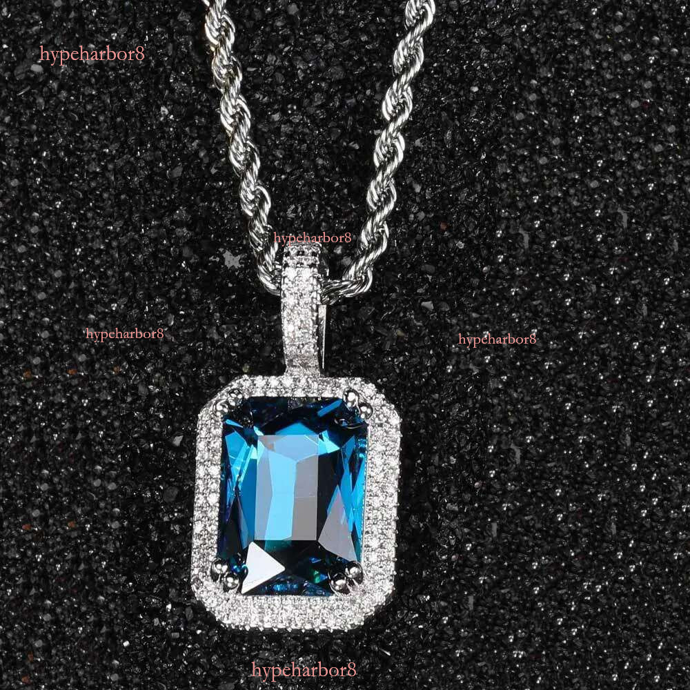 designer new gra Pendant necklaces Sterg Sier VVS Moissanite dia cluster iced out cuban k chain Hip-Hop necklace for men women jewelry gift