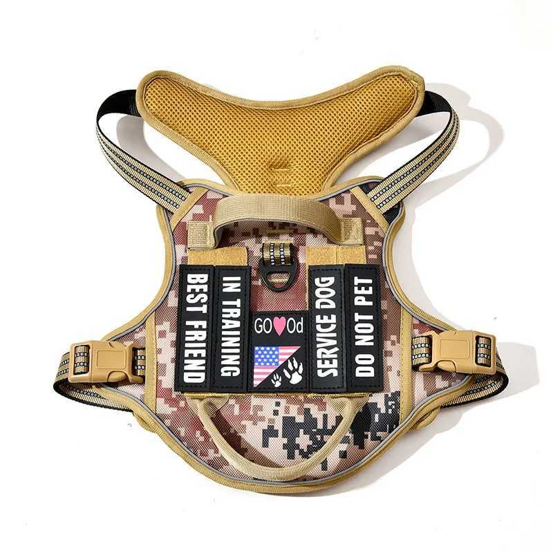 KOMMILIFE tactical dog harness vest personalized dog harness and belt set external tactical training vest for medium and large dogs X250326
