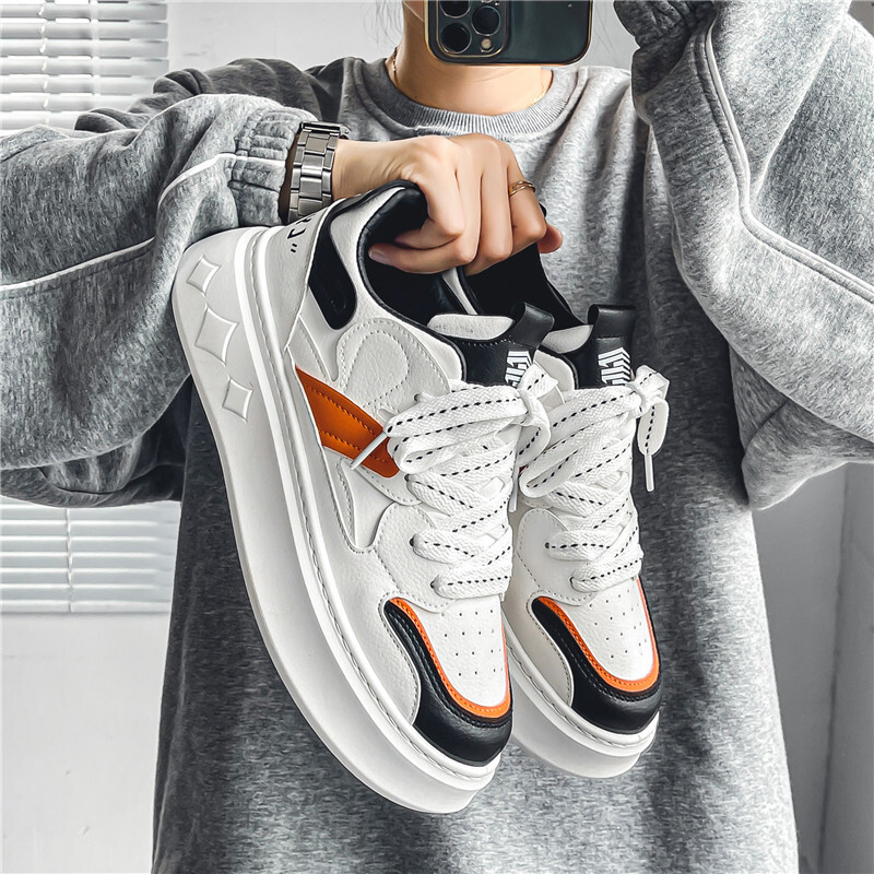 2025S New Trend Designer Men S Spring Small White Thick Soles Trendy Board Men S Shoes Versatile Casual Sports And High Fashion Shoes