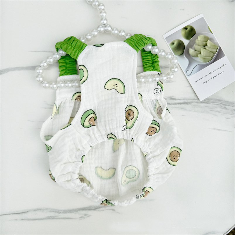 Pet Clothing Spring/Summer Cute Breathable Dog Cat Princess Dress Strap Cotton Teddy Bear