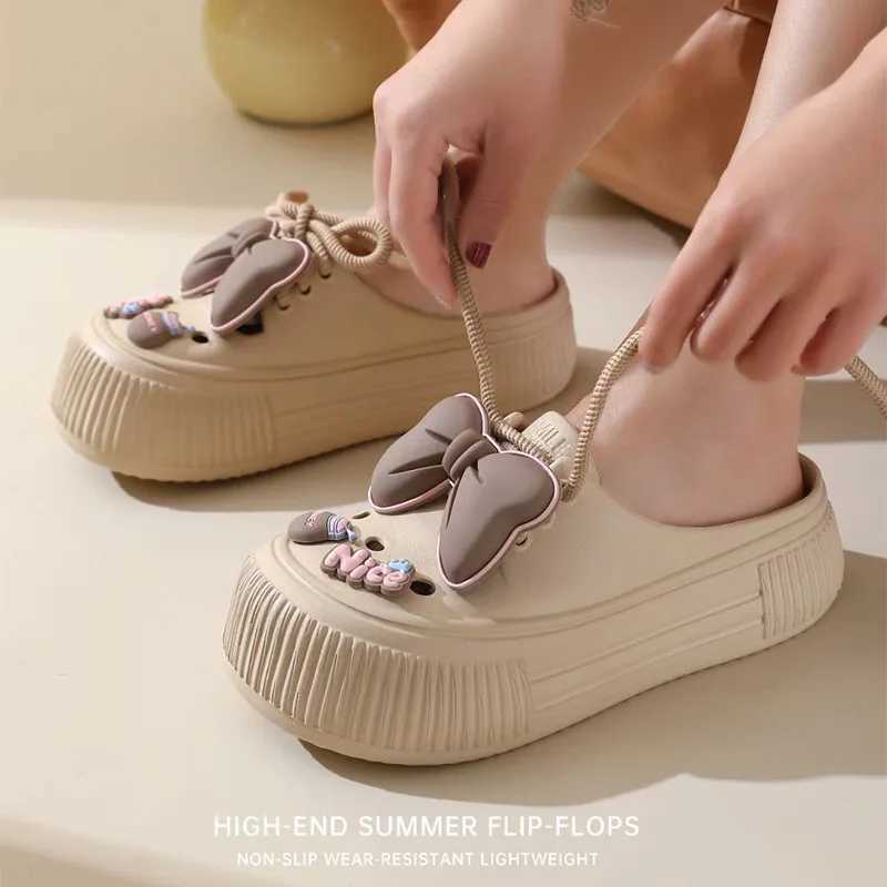 New Sandals DIY Platform Womens Sandals 2024 Summer Thick Bottom Beach Sandals Womens Flower N Smooth EVA Garden ShoesXJ250326