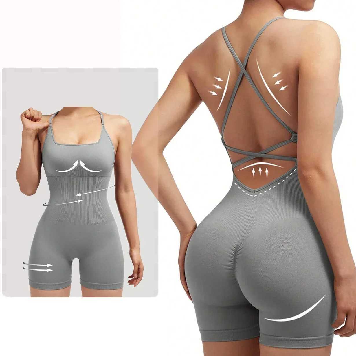 Womens Criss Cross Backless Cami Sports Hoodie Sleeveless Running Exercise Yoga Shorts Hoodie W250326