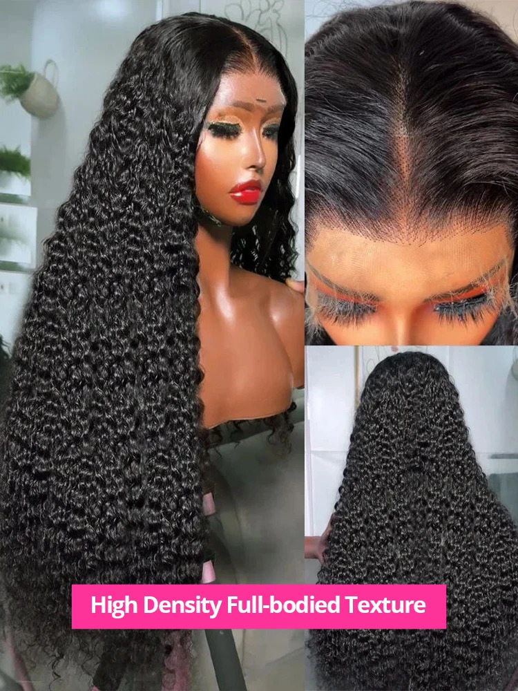 300% High Density Loose Deep Wave 40Inch 13x6 13x4 HD Lace Frontal Human Hair Wig Full Glueless Ready To Go Preplucked Curly Wig 250322