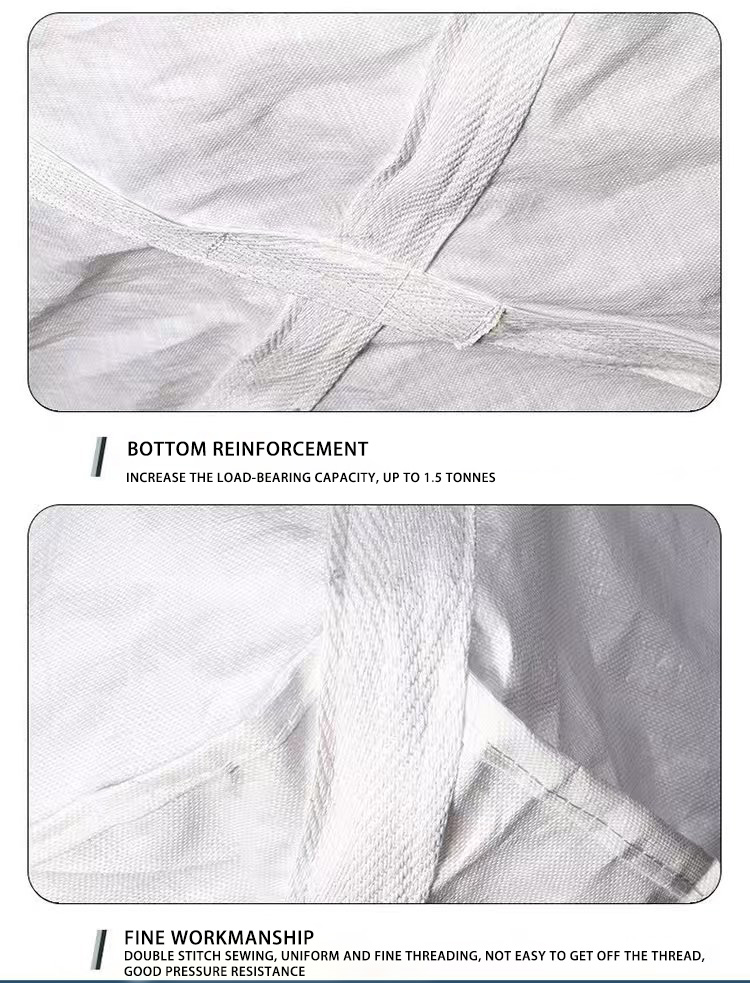 Durable White Thickened Tons Bags for Secure Storage of Prepressed Sludge Includes Inner Liner