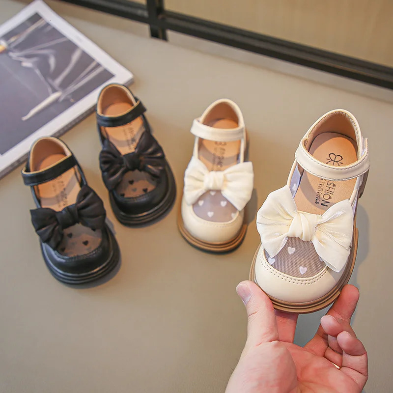 Summer Fashionable Cute Round Toe Breathable Bow Sandals Comfortable Solid Color Casual Girls Lightweight Walking Shoes 250326