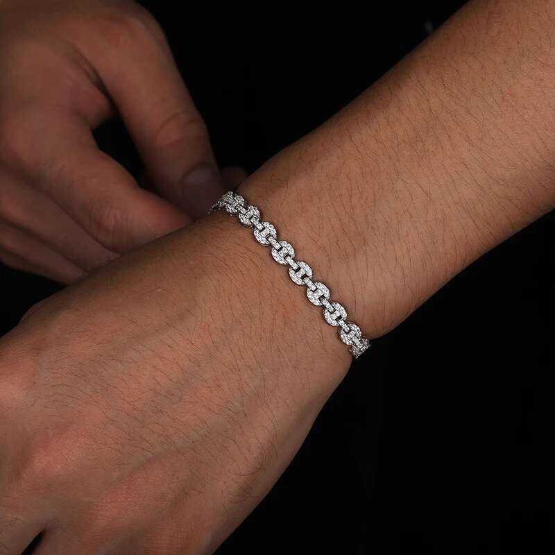 High Quality luxury Necklace Chain Cuban Mens Moissanite Necklace 925 Silver For Men Hip Hop Jewelry