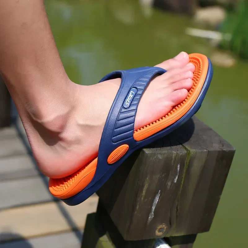 YRZL Mens Flip up Sandals Mens Summer Slide Comfortable Non slip Black Walking Flat Beach Sandals Mens SlideXJ250326