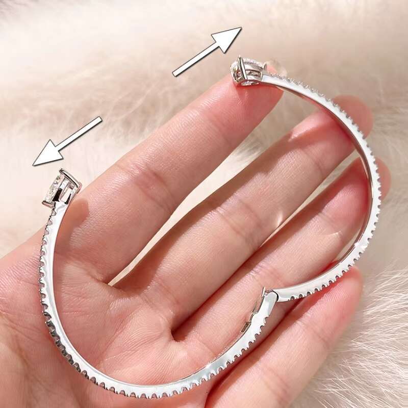 Speedin Fashion Jewelry Moissanite Bracelet Chain Euro American Trend Bracelet Hip-hop S925 Moissanite Bracelet for Women