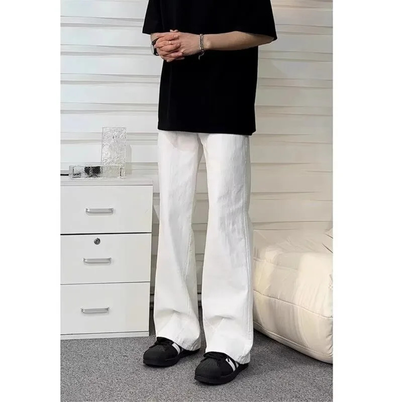 casual Y2k mens jeans denim shorts ripped bagged cargo pants Trouser wide leg clothing decoration 250326