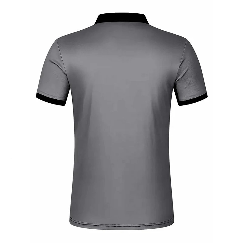 Mens summer slim fit short sleeved sports collar polo shirt mens business casual button 3D digital printing 250326