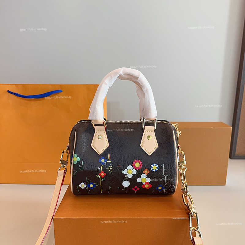 Shoulder Bags blossom bag designer tote small cherry boston bags leather crossbody shoulder Bag brown women Handbag fashion purse25