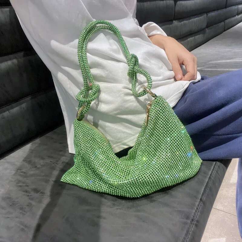 Women's Bags Designer hobo shoulder bag handmade Shining Rhies Evening clutch Bag Purse Crystal Purses and handbag Hobo Bags