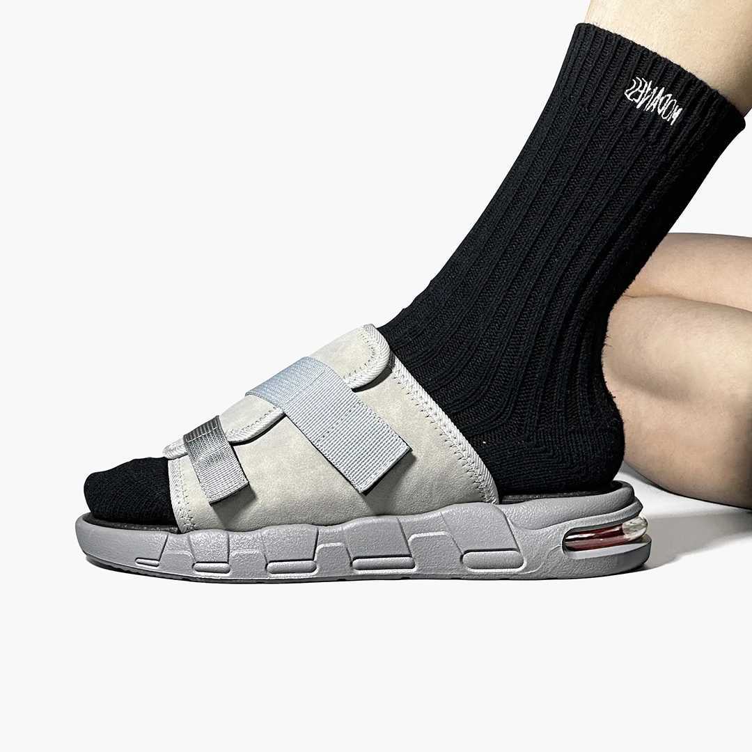 Mens outdoor sandals with thick sole flip cover comfortable shoes casual shoes Plus size 40-49 large fat sliderXJ250326