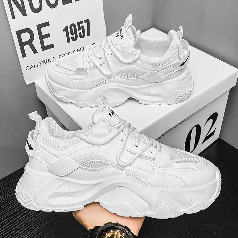 Mens Sneakers Fashion Luxury White Platform Sports Shoes Outdoor Man Running Shoes Increased Breathability Men Shoes ZapatillasC250325