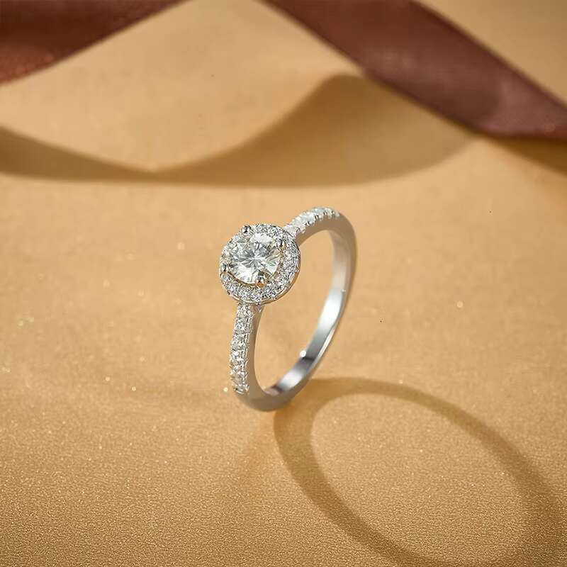 925 Sterling Silver D VVS Level Moissanite Ring Luxury Designer Jewelry Wedding Rings for Women