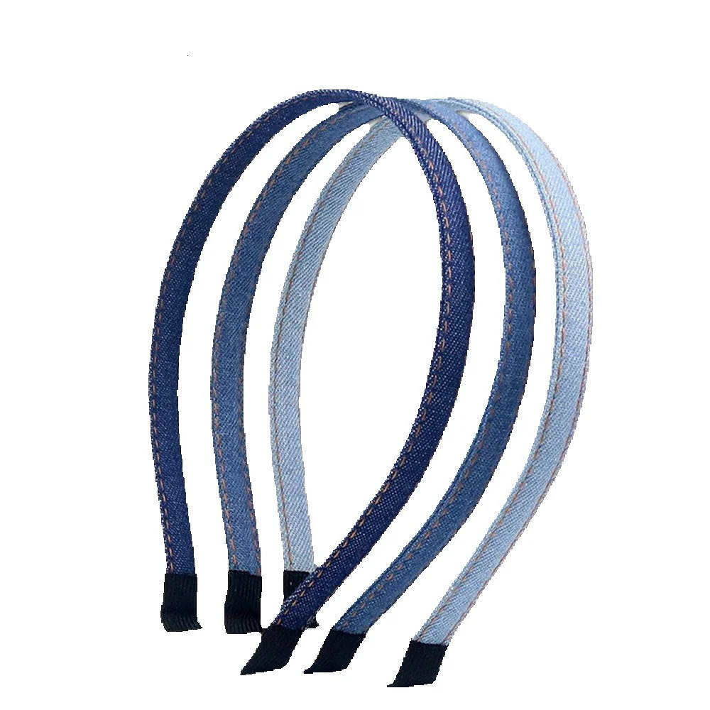 Fashion Classic Korean Blue Jean Cowboy Hairband Handmade Denim Leisure Headbands Girls Women Barrette Hair Accessories 250322