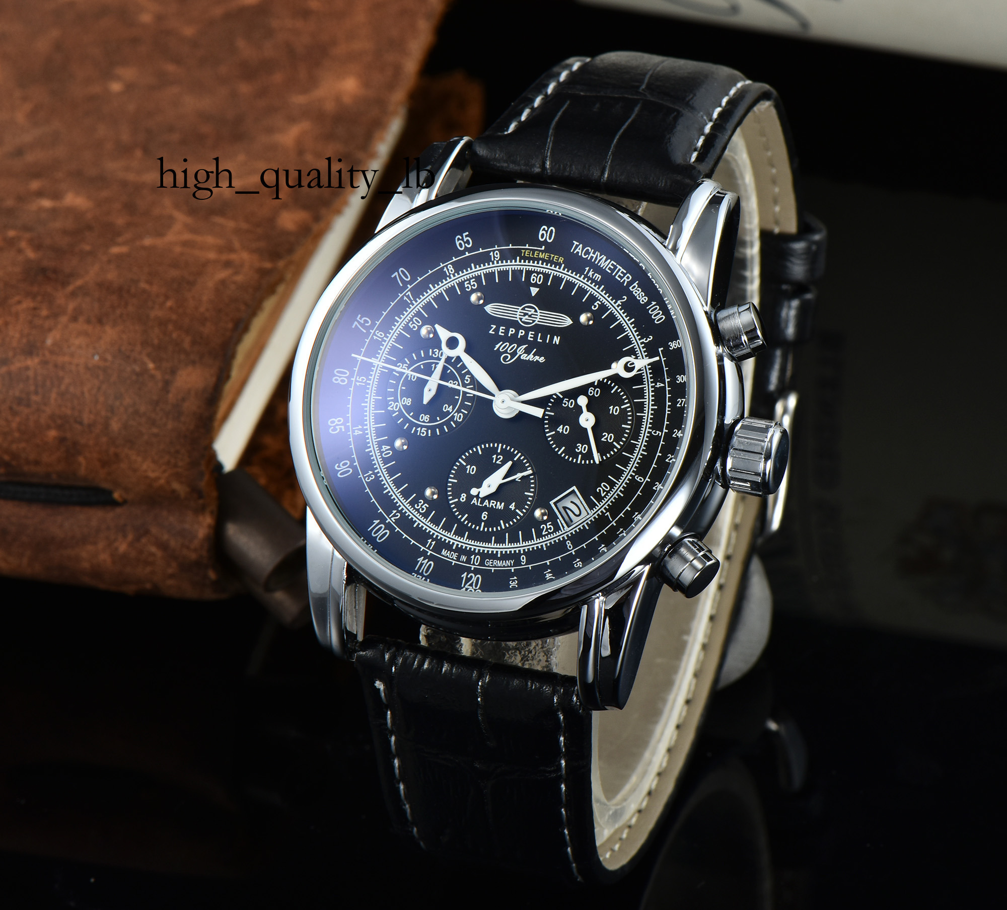 zeppelin watch Designer's classic quartz orient retro case week/calendar display sapphire crystal luxury watch man zeppelin watch 551