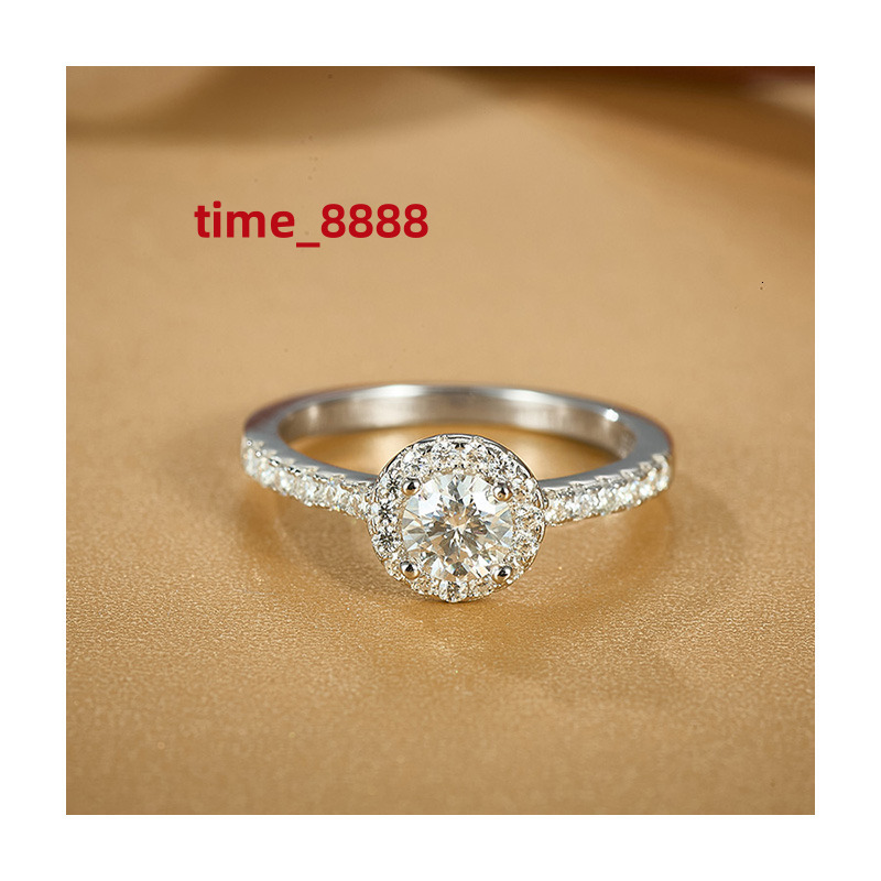 925 Sterling Silver D VVS Level Moissanite Ring Luxury Designer Jewelry Wedding Rings for Women
