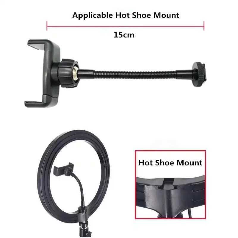 Flexible hose cellular phone clip holder for LED selfie ring light replacement kit 360 degree installation of mobile phone clipXJ250326