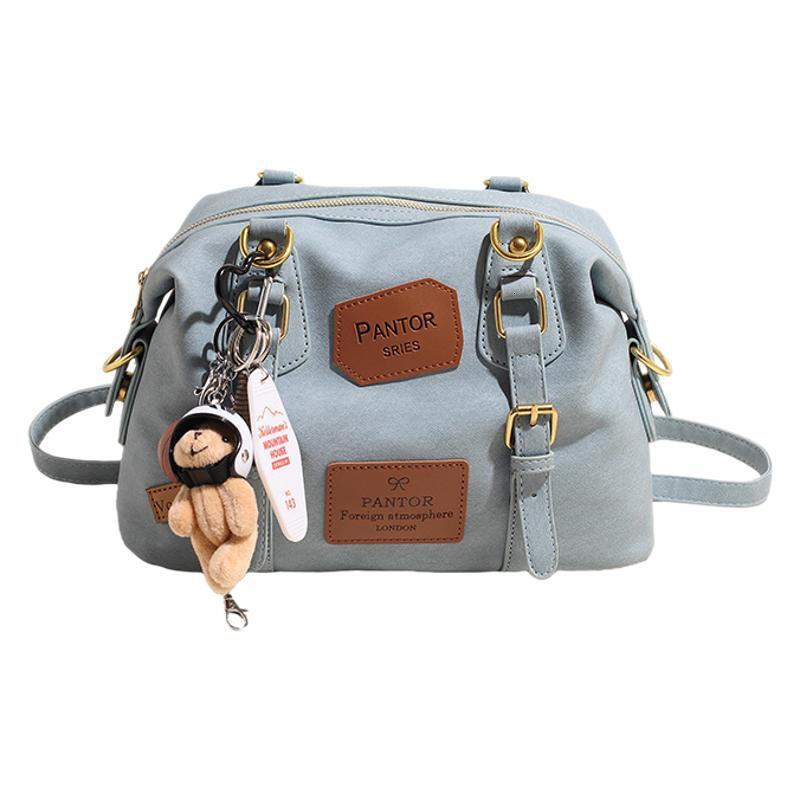 2024 new denim large capacity women's simple casual crossbody small bag commuting backpack trend