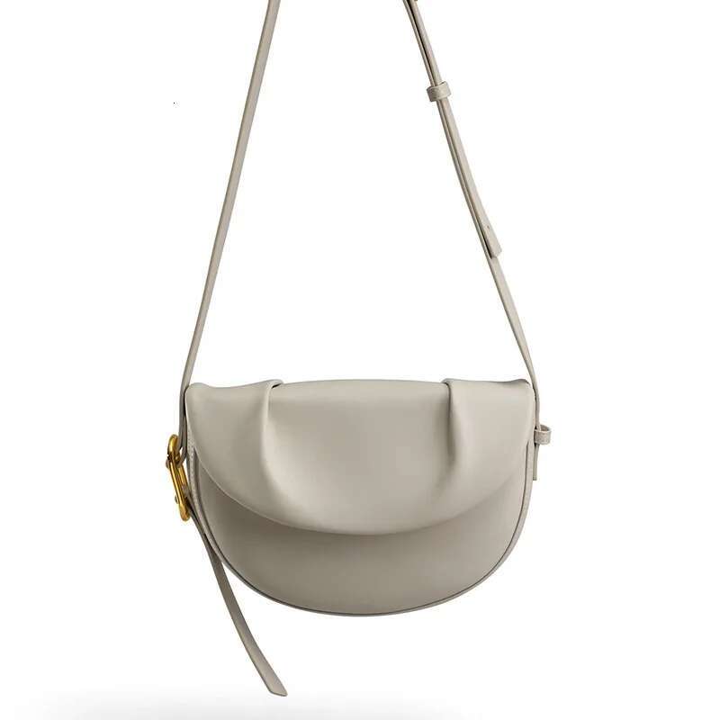 2025 Leather New Shoulder Small Crossbody Cowhide Fold Armpit Saddle Female Designer Bag bags handbags women