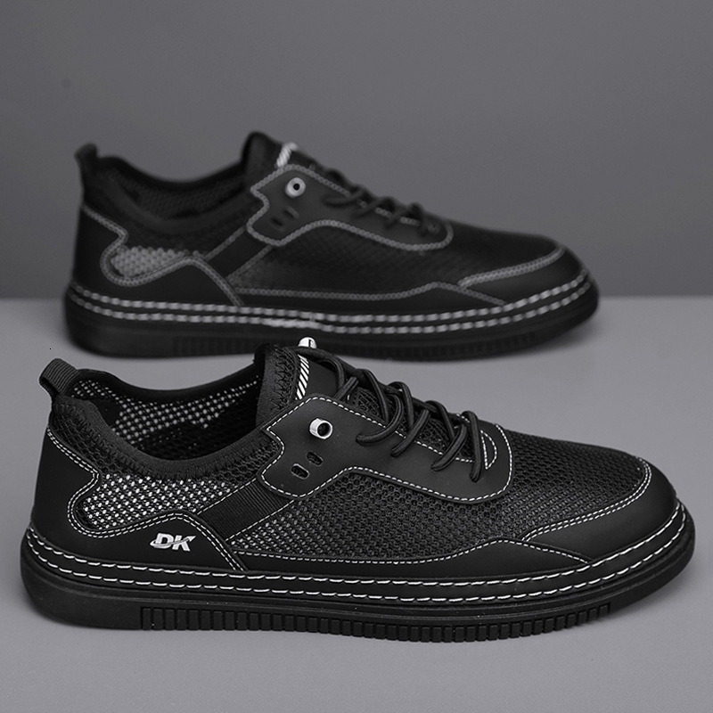 2025S New Trend Designer Men S Breathable Thin For Summer Sports Leisure Teenagers Can Wear Hollowed Out Mesh Small White Board Shoes And Trendy Shoes