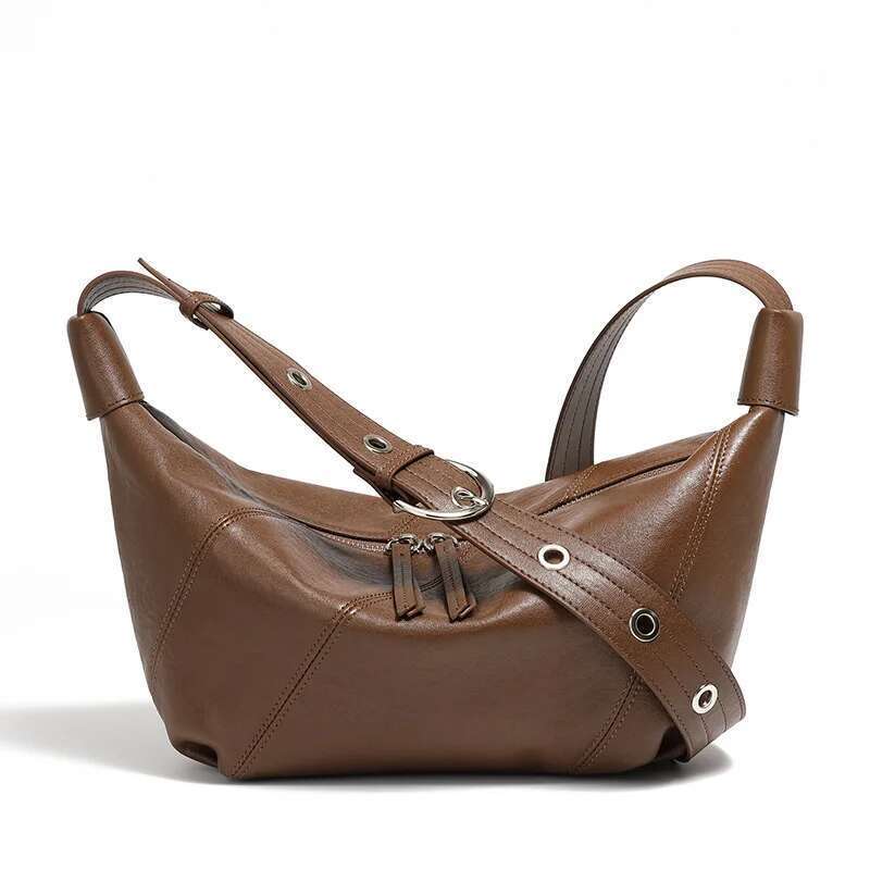 Women's Bags Famicare Leather Crossbody for Women Simple Dumpg Style Fashion Shoulder Bag Hobos Messenger Handbag
