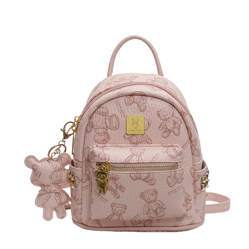 free shipping hot 3 designer Backpack Style for woman new Fashion Bags Cartoon black pink packet