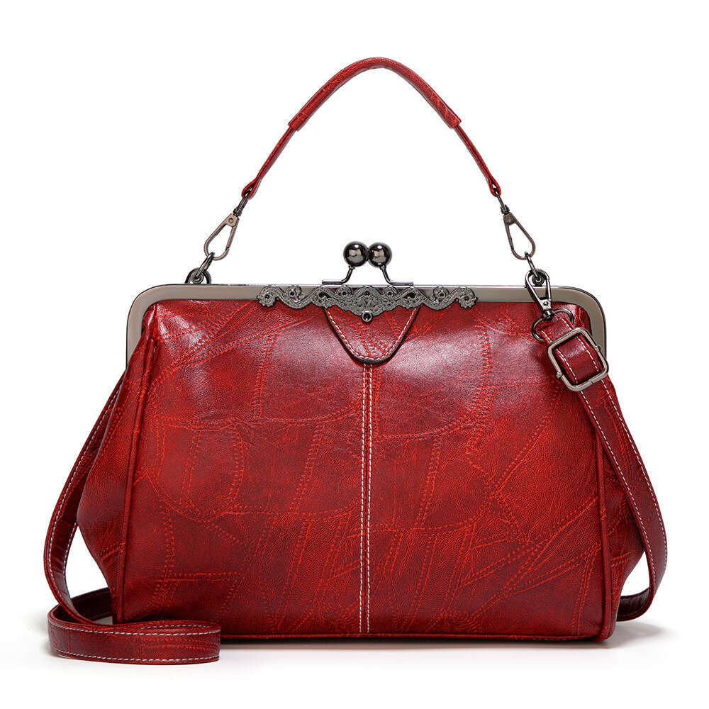91 2024 new handbag shoulder diagonal cross women's clip British big bag