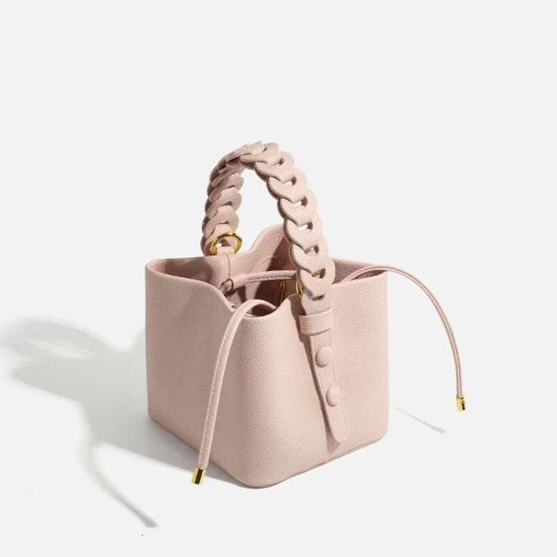 Jonlily Women Genuine Leather Shoulder Female Handbag Totes Small Bucket Casual Crossbody Bag Daybag Purse -Kg1640