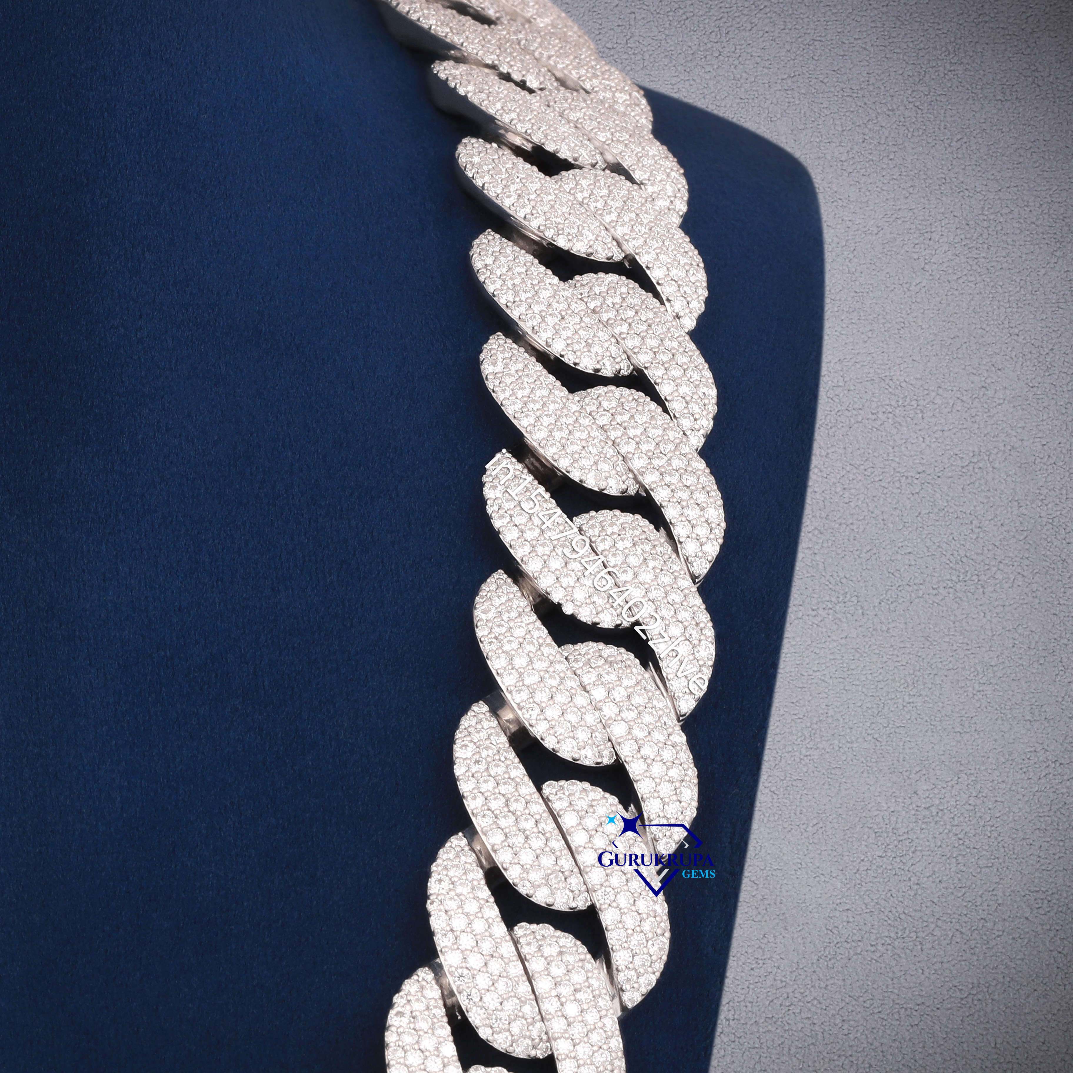 High Quality 22mm 925 Silver Moissanite Cuban Link Men Choker Jewelry Iced Out Full Diamond Cuban Link Chain Necklace for Women