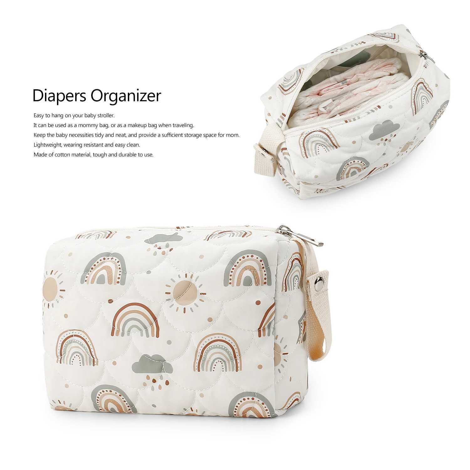 Waterproof baby hanging bag diaper bag diaper outdoor storage bag crib clothes diaper portable bagC250326