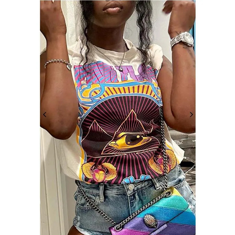Sexy graphic T-shirt fashionable printed sportswear streetwear summer clothing womens Y2K cut vest T-shirt 250321