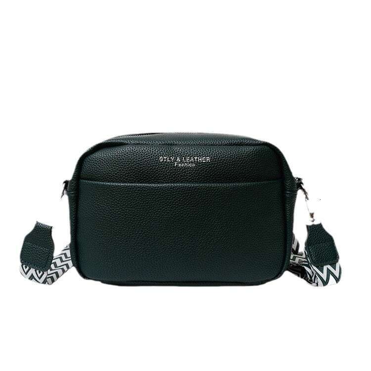 New women's with wide straps, fashionable and simple commuting casual single shoulder crossbody bag, small square bag