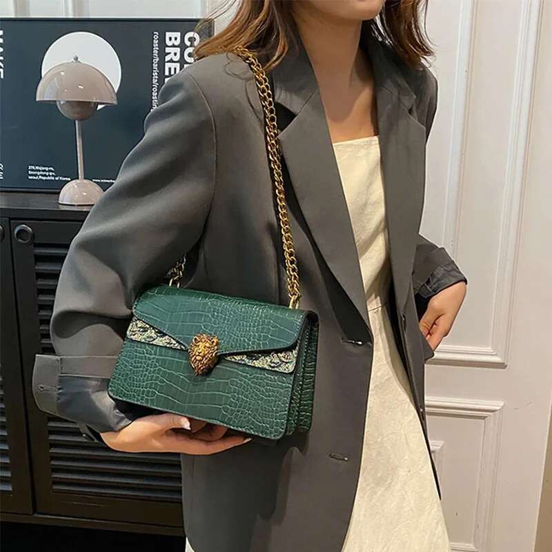 Crocodile Women Crossbody New 2024 Bolsa Feminina Brand Handbag Shoulder Bags Sequined Travel Small Bag And Purse