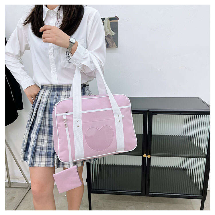 Portable schoolbag Japanese soft girl heart anime love JK uniform pain bag Macaron one shoulder diagonal