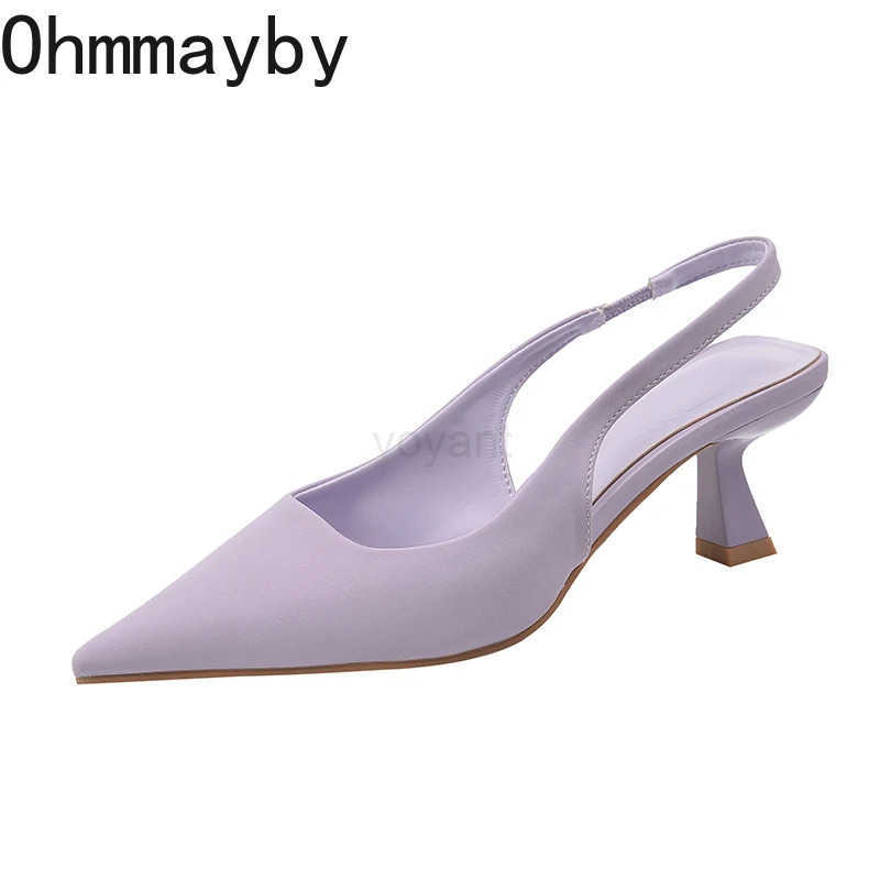 2025 Summer High Heel Wen Sandals Fashion Pointed Toe Slip On Shoes Ladies Elegant Dancing Par Pumps Z250326