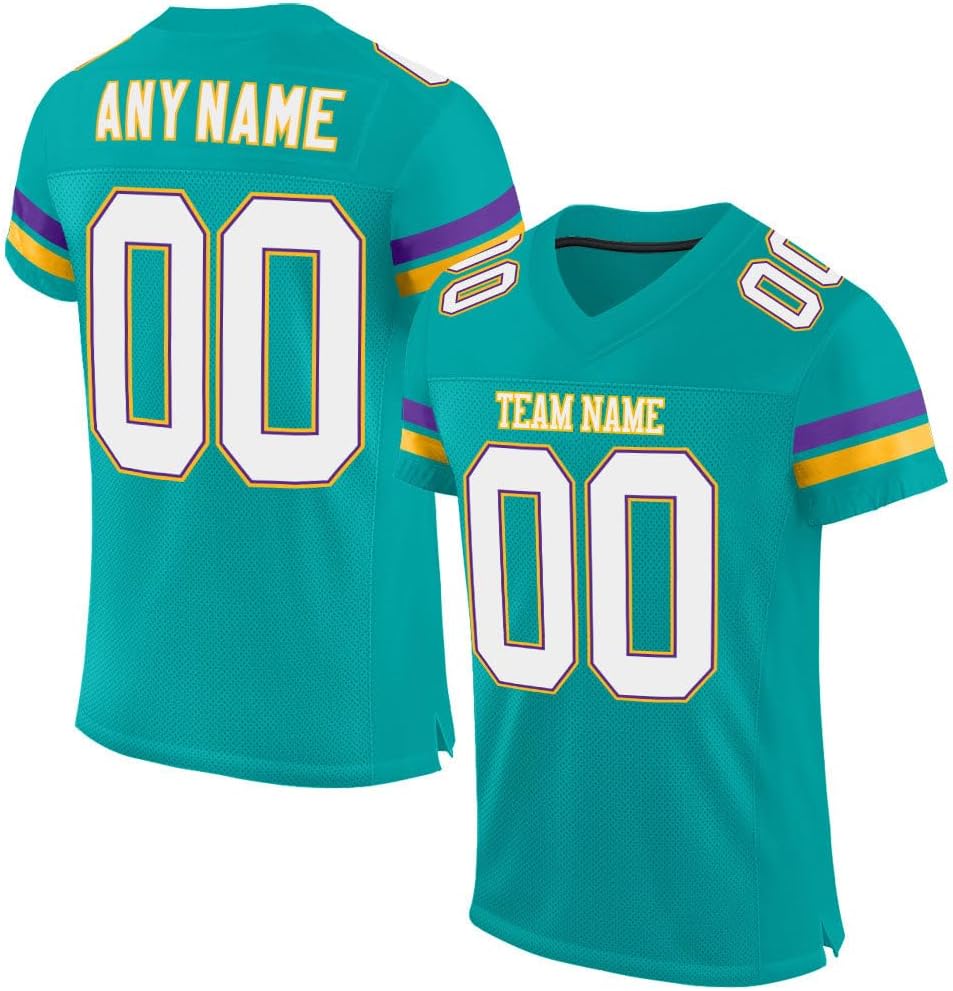 Custom Blank Football Jersey Collection Athletic Sports Shirts for Men, Women Youth Personalized with Printed Name &Number Free Shipping